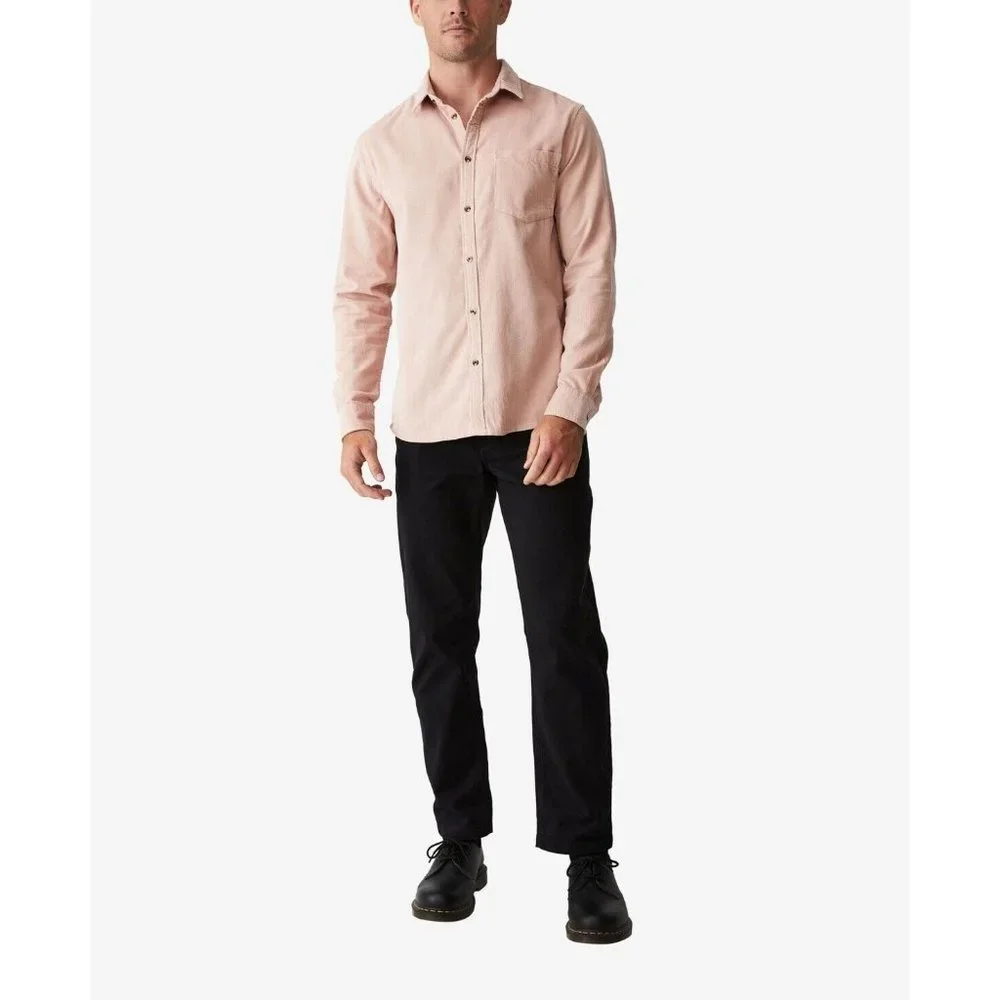 COTTON ON Men's Pink Haze Camden Long Sleeve Ribbed Shirt Size Large NWT W607AFA - Picture 3 of 3